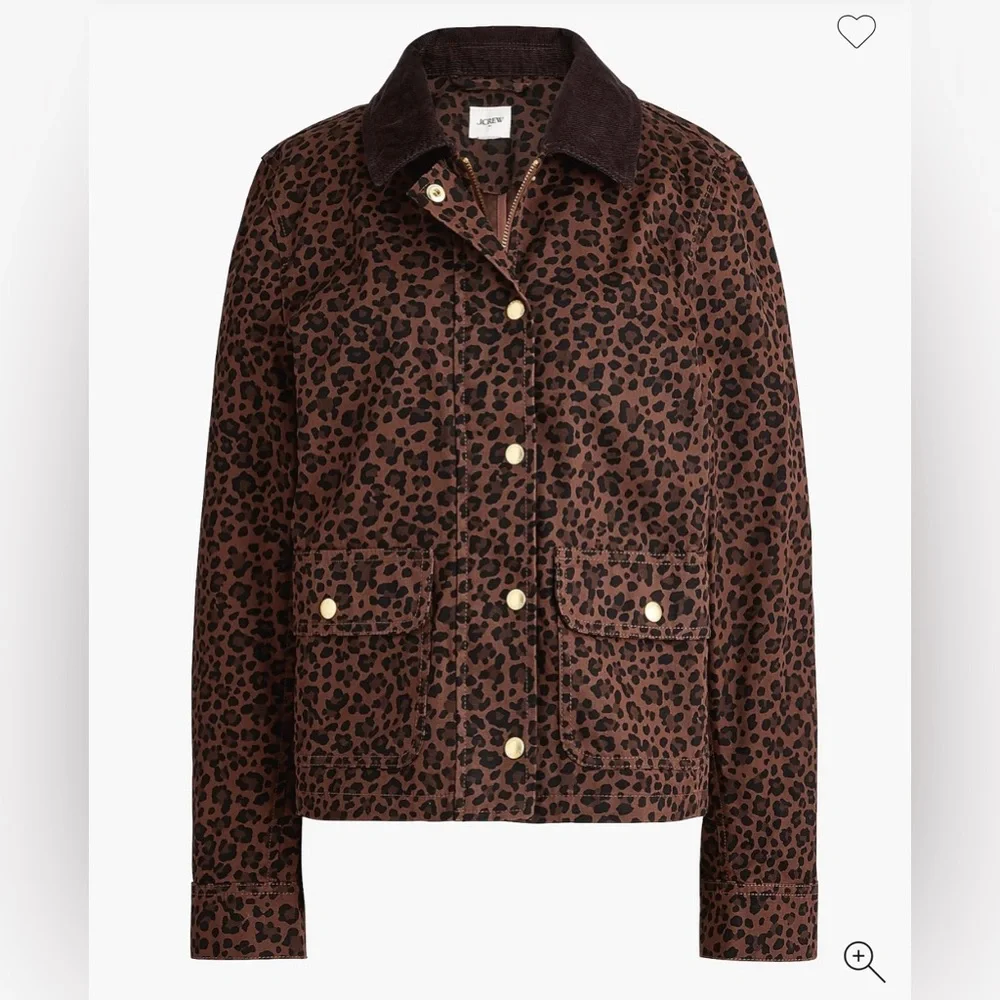 J Crew Factory • NWT • Leopard Print Field Jacket - Picture 1 of 15